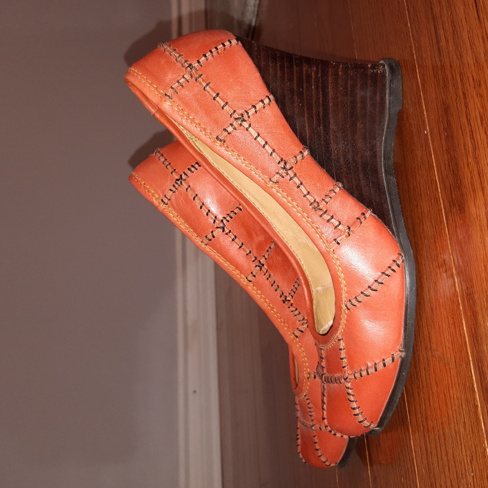 Red and Brown High Heels